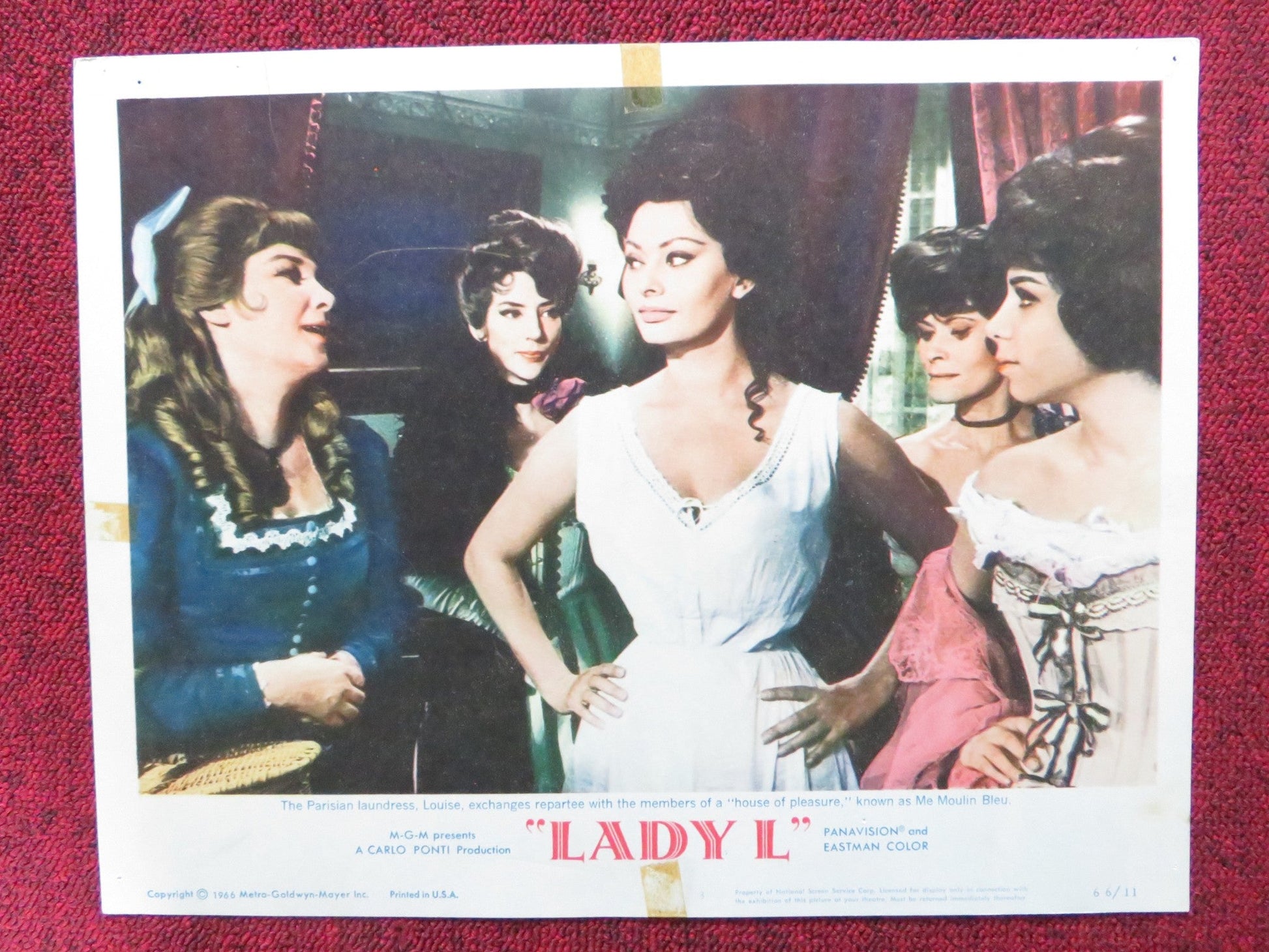 LADY L US LOBBY CARD FULL SET SOPHIA LOREN PAUL NEWMAN 1966 Rendezvous Cinema Movie posters