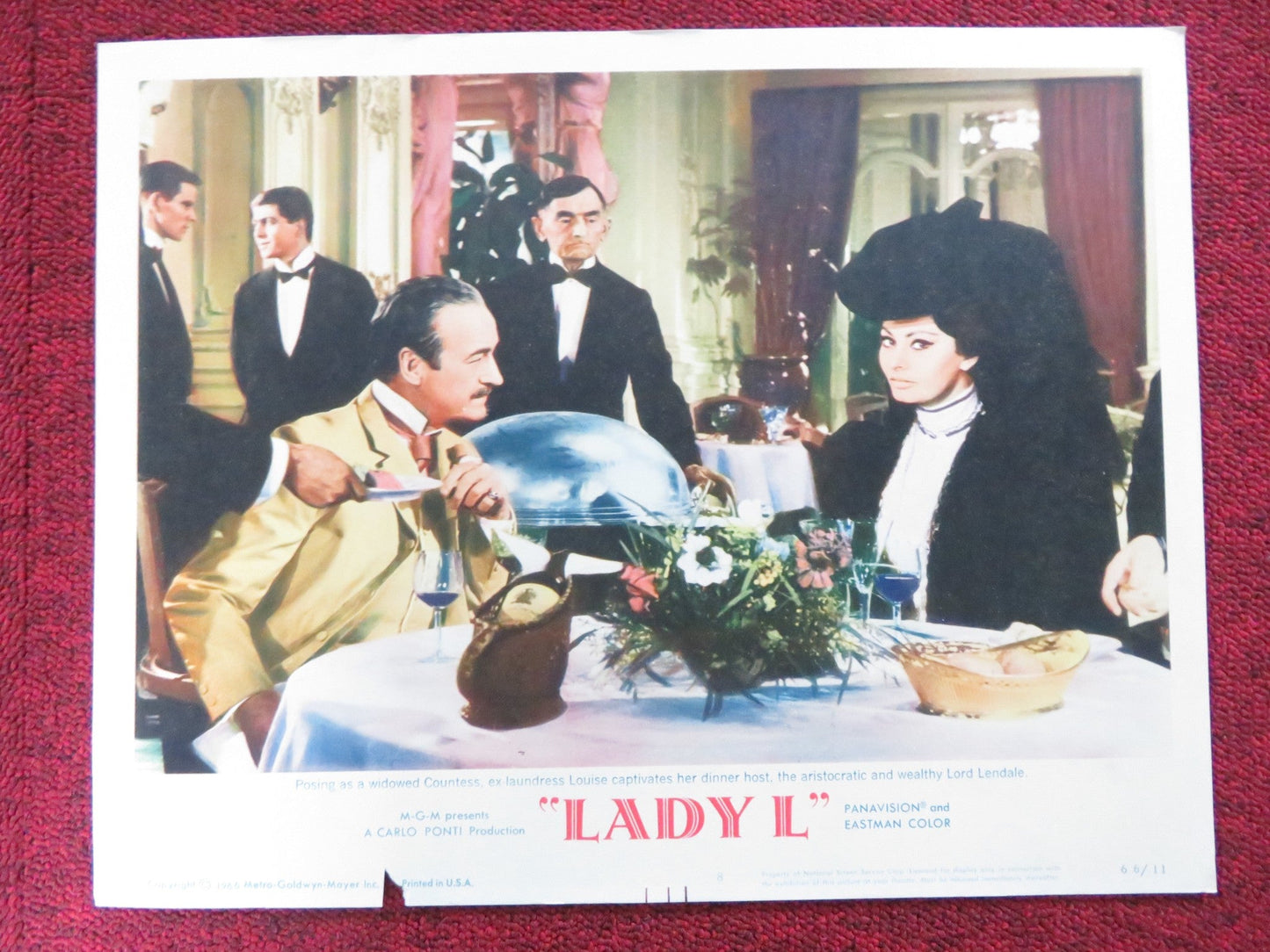 LADY L US LOBBY CARD FULL SET SOPHIA LOREN PAUL NEWMAN 1966 Rendezvous Cinema Movie posters