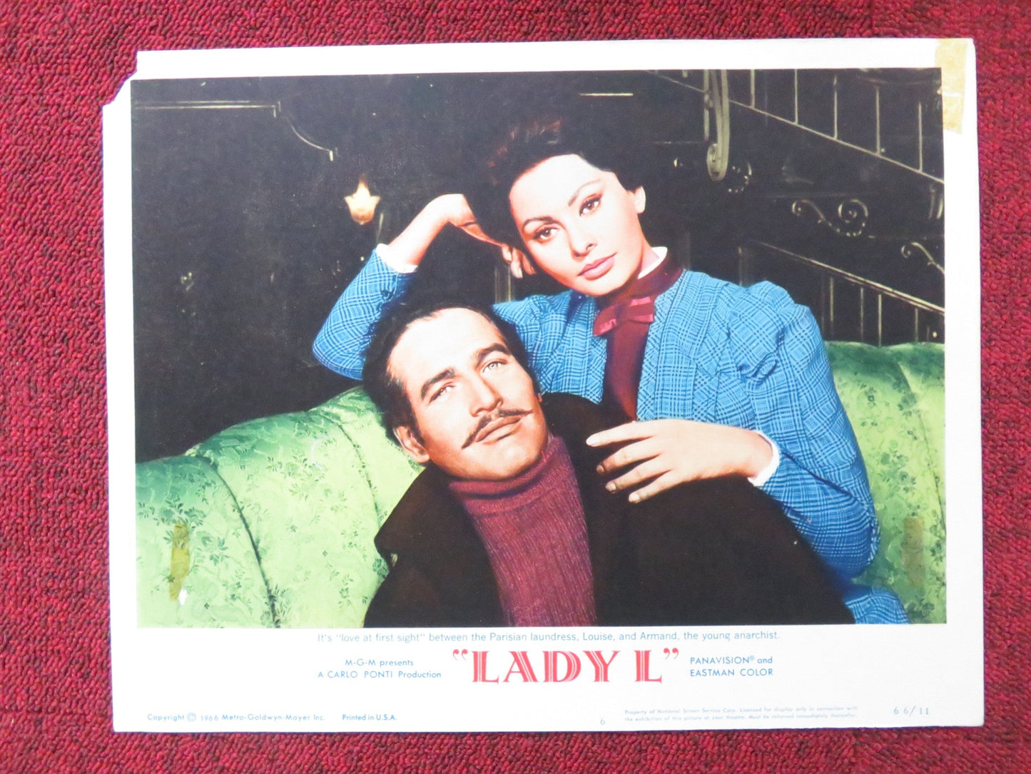 LADY L US LOBBY CARD FULL SET SOPHIA LOREN PAUL NEWMAN 1966 Rendezvous Cinema Movie posters