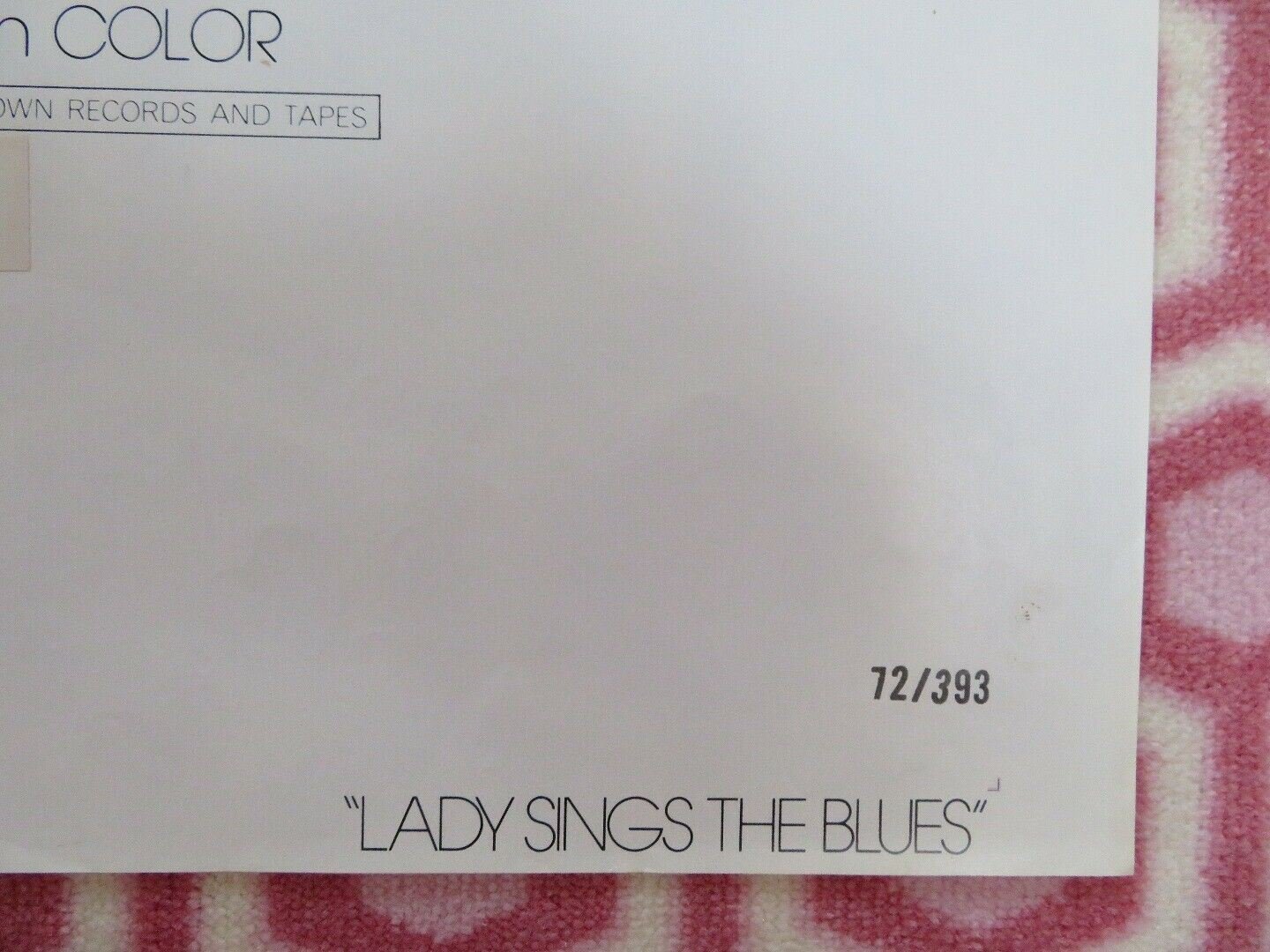 LADY SINGS THE BLUE US ONE SHEET POSTER DIANA ROSS BILLY DEE WILLIAMS - Rendezvous Cinema