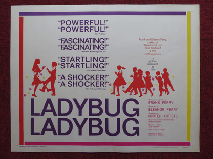 LADYBUG LADYBUG US HALF SHEET (22"x 28") POSTER JANE CONNELL WILLIAM DANIELS '64 Rendezvous Cinema Movie posters