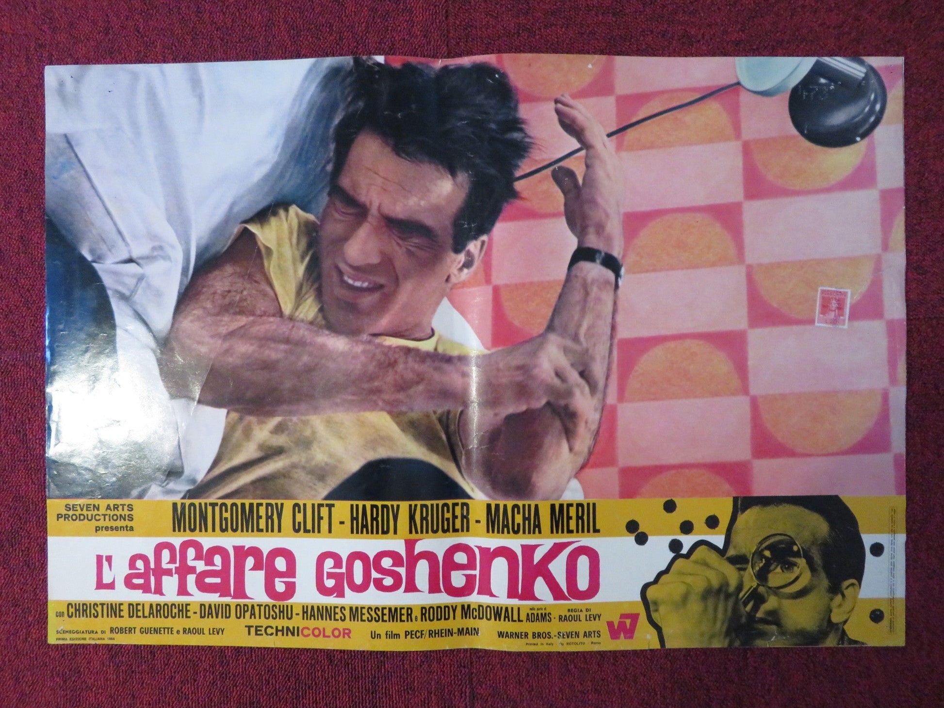 L'AFFARE GOSHENKO ITALIAN FOTOBUSTA POSTER MONTGOMERY CLIFT HARDY KRUGER 1968 Rendezvous Cinema Movie posters