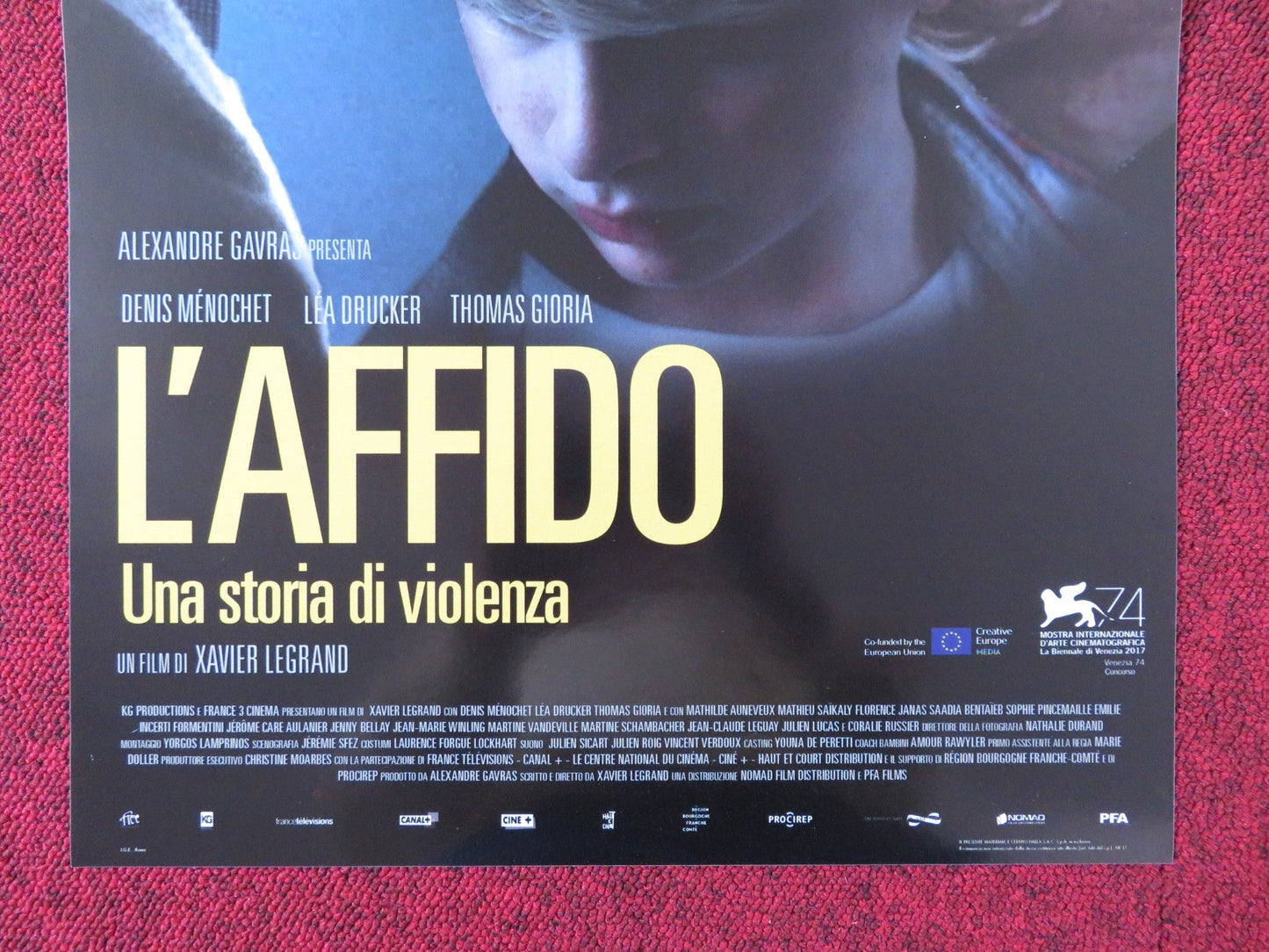 L'AFFIDO - UNA STORIA DI VIOLENZA ITALIAN LOCANDINA POSTER DENIS MENOCHET 2017 Rendezvous Cinema Movie posters