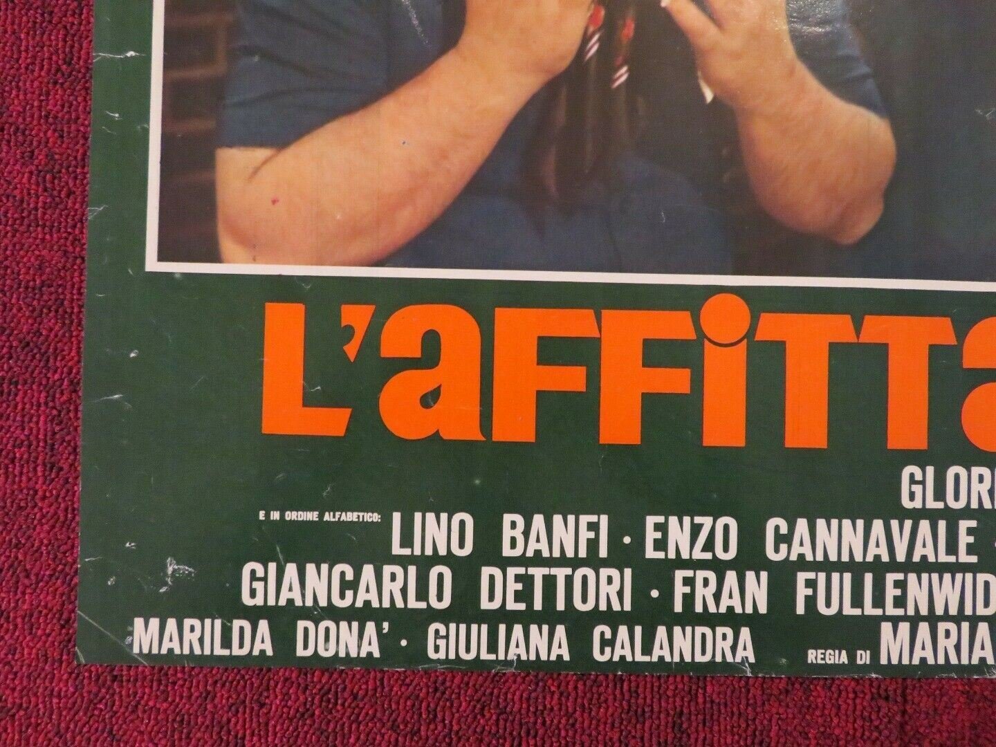 L'AFFITTACAMERE ITALIAN FOTOBUSTA POSTER GLORIA GUIDA LINO BANFI 1976 Movie posters
