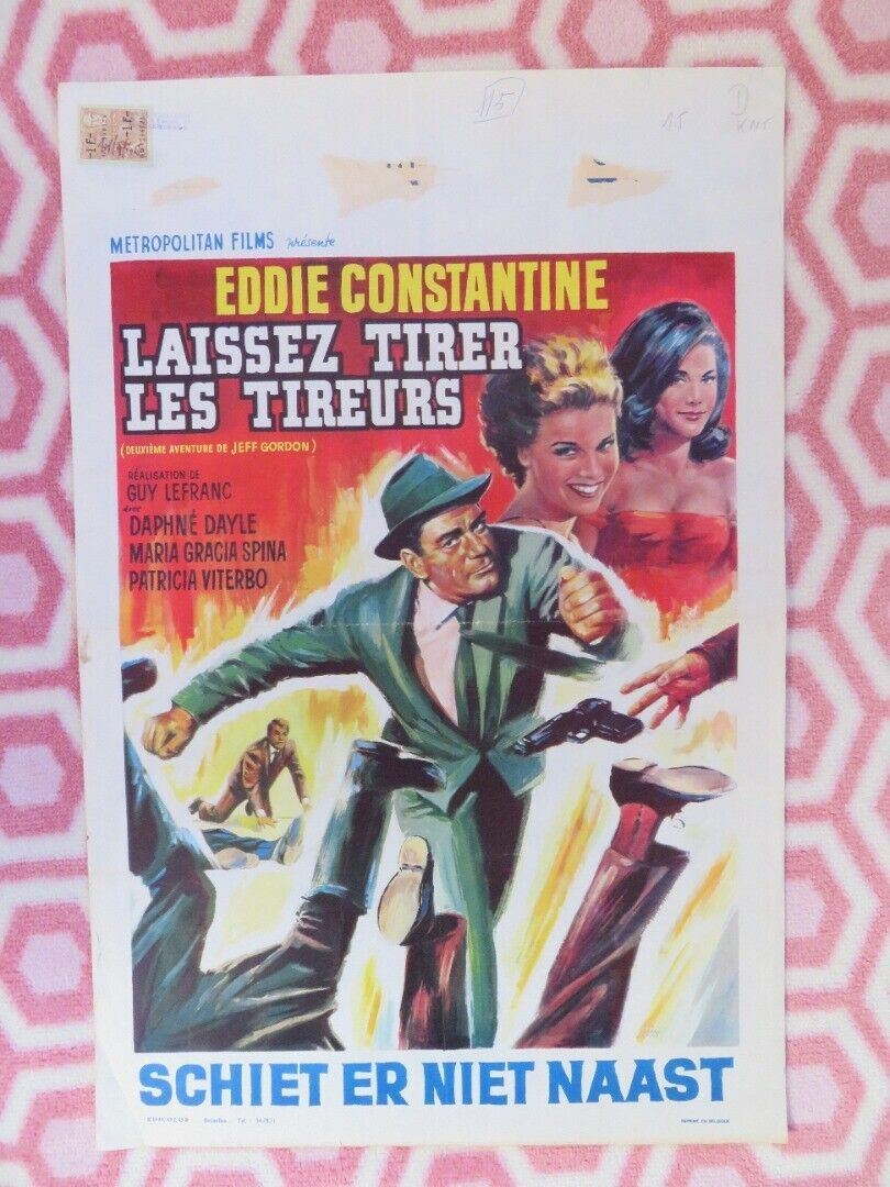 LAISSEZ TIRER LES TIREURS BELGIUM (21.5"x14.5") POSTER EDDIE CONSTANTINE Movie posters