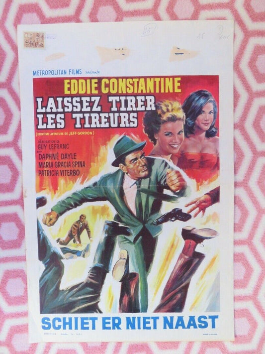 LAISSEZ TIRER LES TIREURS BELGIUM (21.5"x14.5") POSTER EDDIE CONSTANTINE Movie posters