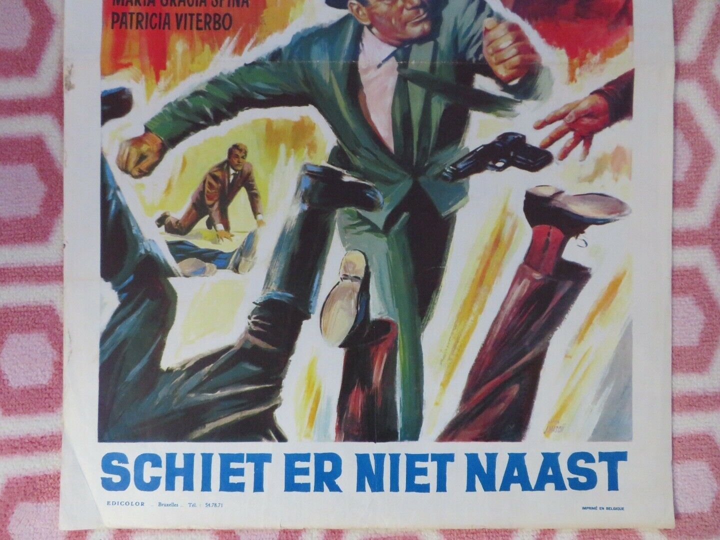 LAISSEZ TIRER LES TIREURS BELGIUM (21.5"x14.5") POSTER EDDIE CONSTANTINE Movie posters