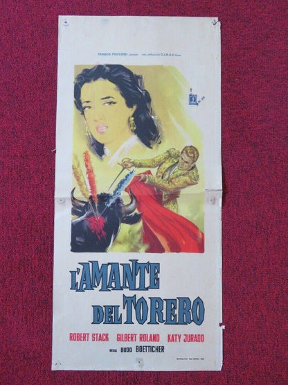 L'AMANTE DEL TORERO ITALIAN LOCANDINA (27.5"x13") POSTER ROBERT STACK 1951 Movie posters