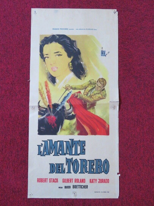 L'AMANTE DEL TORERO ITALIAN LOCANDINA (27.5"x13") POSTER ROBERT STACK 1951 Movie posters
