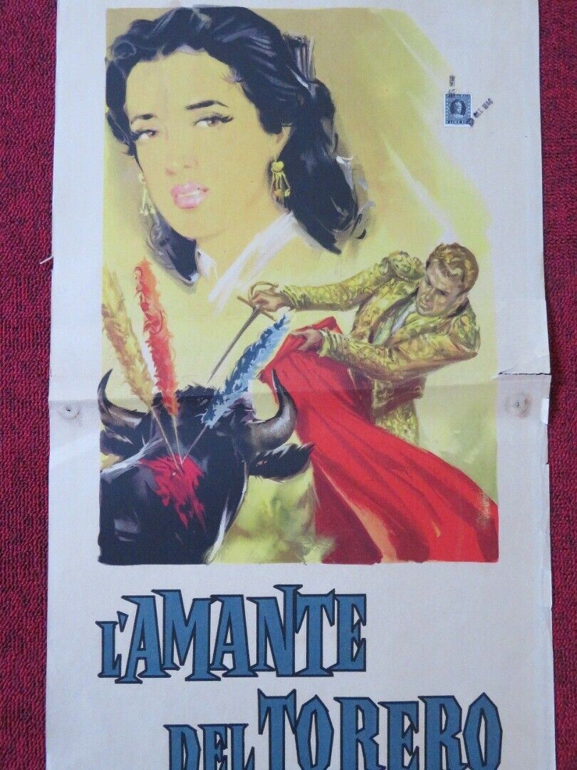 L'AMANTE DEL TORERO ITALIAN LOCANDINA (27.5"x13") POSTER ROBERT STACK 1951 Movie posters