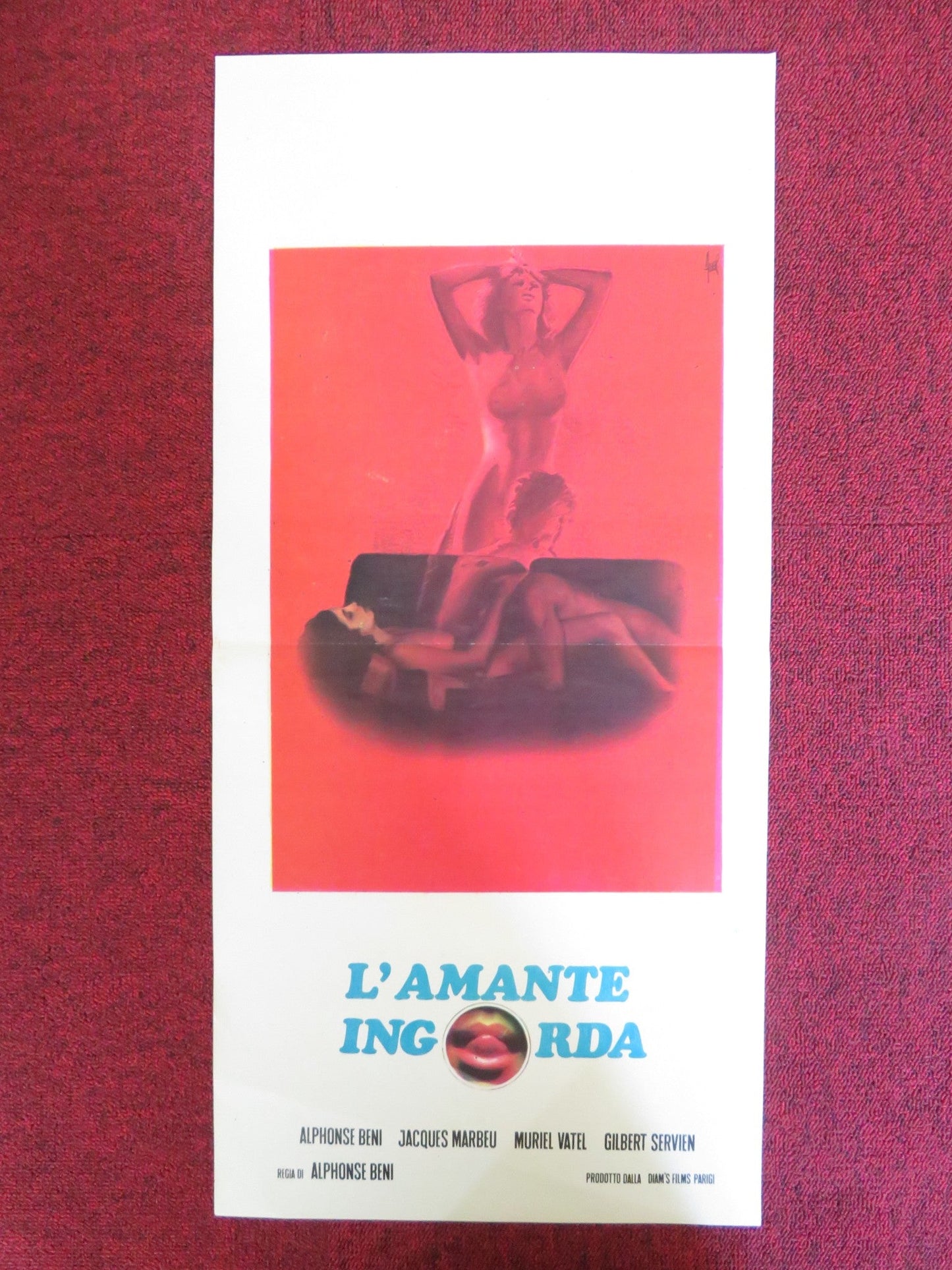 L'AMANTE INGORDA ITALIAN LOCANDINA POSTER ALPHONSE BENI JACQUES MARBEU 1976 Rendezvous Cinema Movie posters