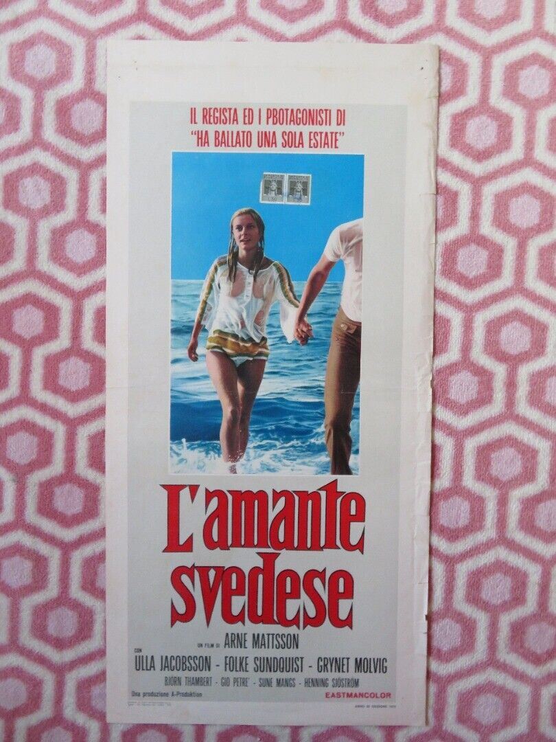 L'AMANTE SVEDESE/ Bamse ITALIAN LOCANDINA (27.5"x13") POSTER U JACOBSSON 1970 Movie posters