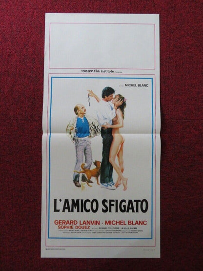 L'AMICO SFIGATO ITALIAN LOCANDINA (27.5"x13") POSTER MICHEL BLANC 1987 Movie posters