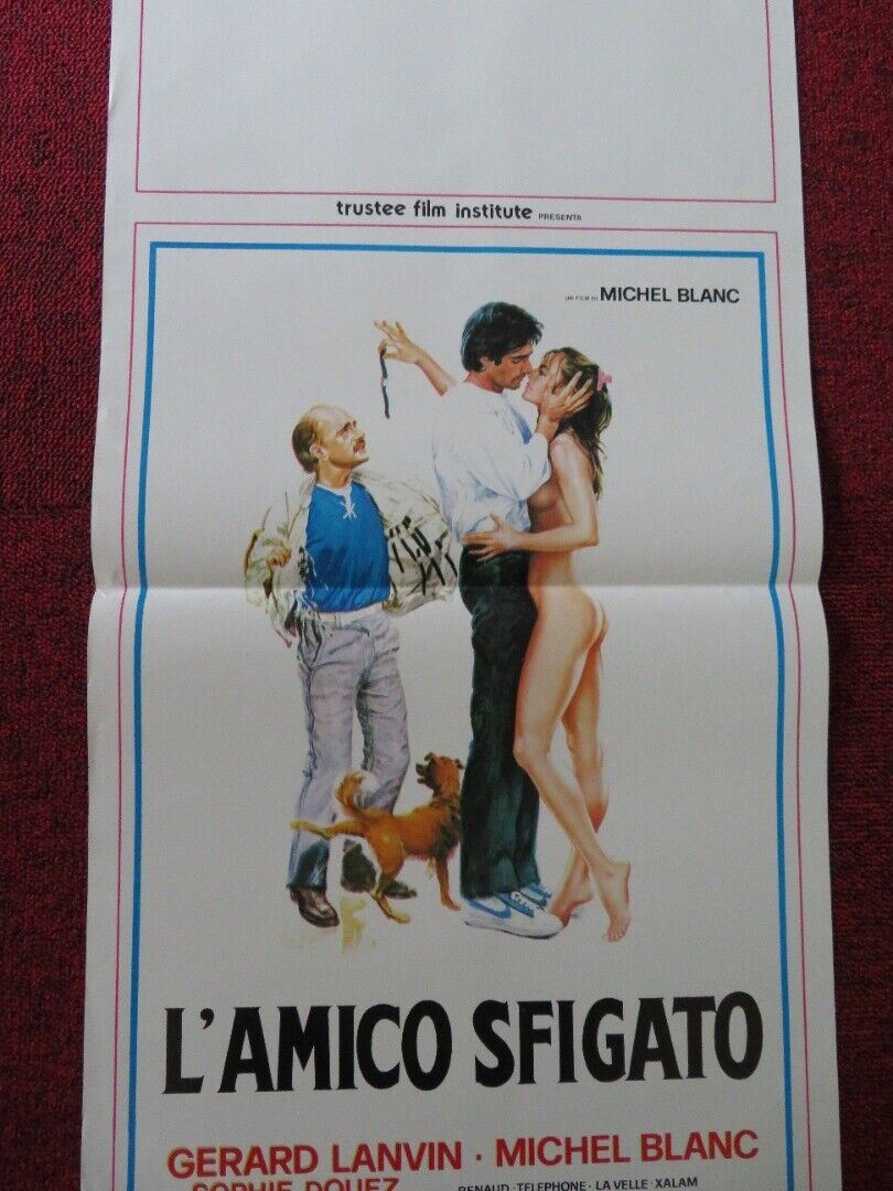 L'AMICO SFIGATO ITALIAN LOCANDINA (27.5"x13") POSTER MICHEL BLANC 1987 Movie posters