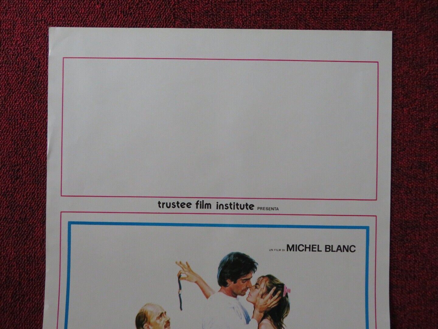 L'AMICO SFIGATO ITALIAN LOCANDINA (27.5"x13") POSTER MICHEL BLANC 1987 Movie posters