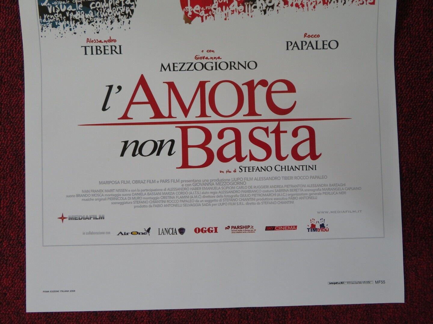 L'AMORE NON BASTA ITALIAN LOCANDINA (27.5"x13") POSTER ALESSANDRO TIBERI 2008 Rendezvous Cinema Movie posters