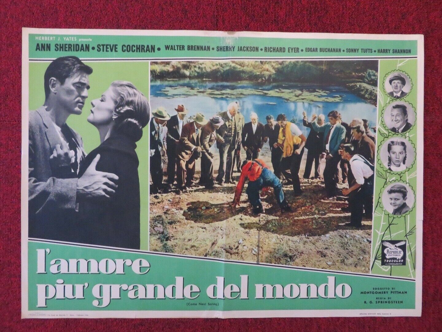 L'AMORE PIU' GRANDE DEL MONDO / COME NEXT SPRING ITALIAN FOTOBUSTA POSTER 1956 Movie posters