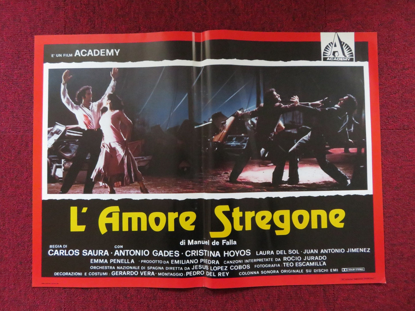 L'AMORE STREGONE - B ITALIAN FOTOBUSTA POSTER ANTONIO GADES CRISTINA HOYOS 1986 Rendezvous Cinema Movie posters