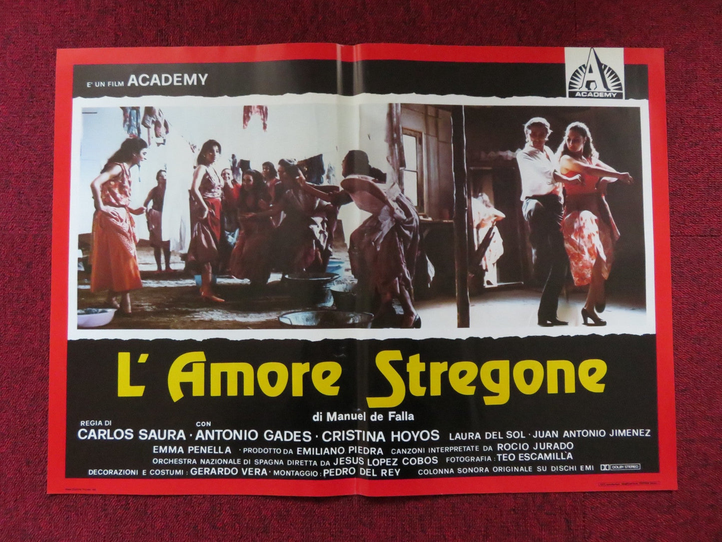 L'AMORE STREGONE - D ITALIAN FOTOBUSTA POSTER ANTONIO GADES CRISTINA HOYOS 1986 Rendezvous Cinema Movie posters