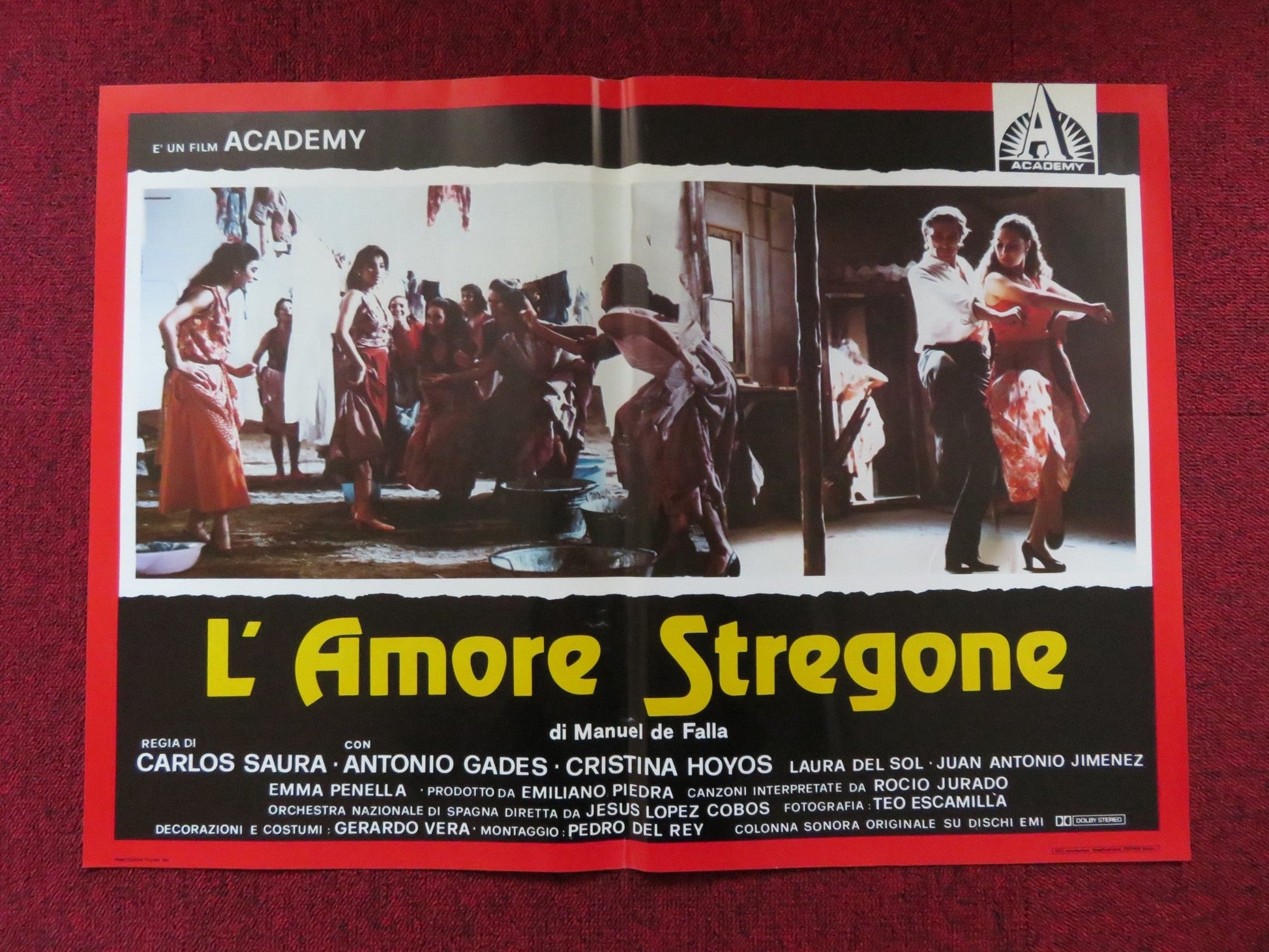L'AMORE STREGONE - D ITALIAN FOTOBUSTA POSTER ANTONIO GADES CRISTINA HOYOS 1986 Rendezvous Cinema Movie posters