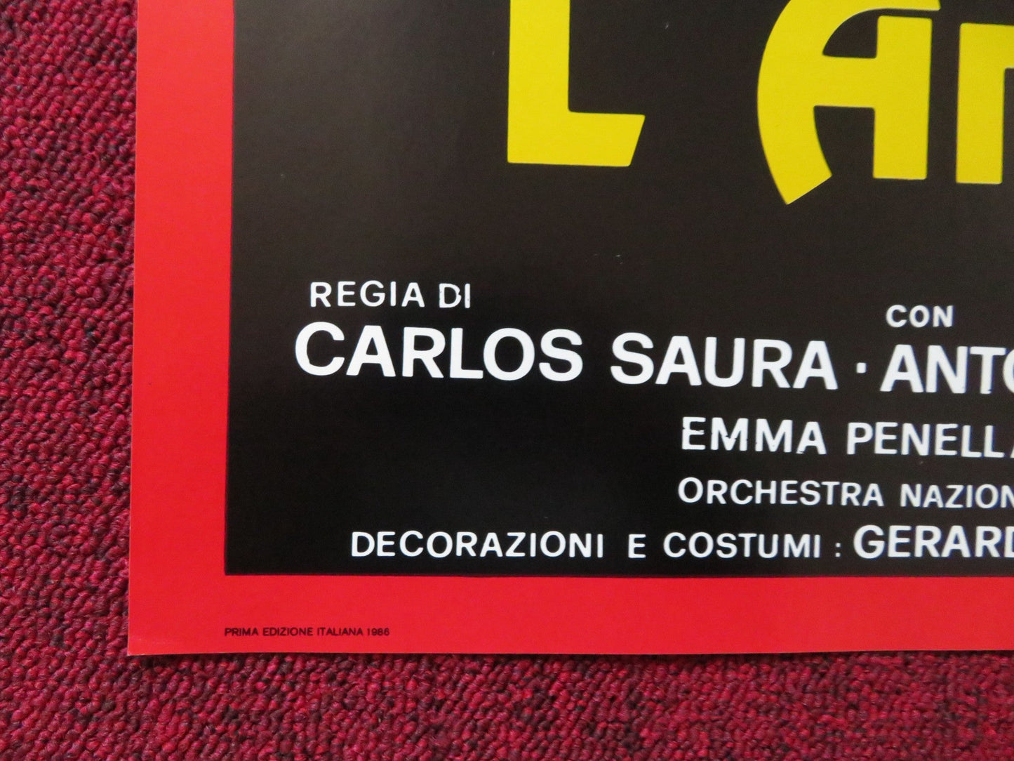 L'AMORE STREGONE - D ITALIAN FOTOBUSTA POSTER ANTONIO GADES CRISTINA HOYOS 1986 Rendezvous Cinema Movie posters