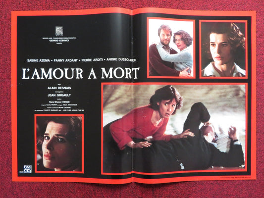 L'AMOUR A MORT - C ITALIAN FOTOBUSTA POSTER SABINE AZEMA FANNY ARDANT 1984 Rendezvous Cinema Movie posters