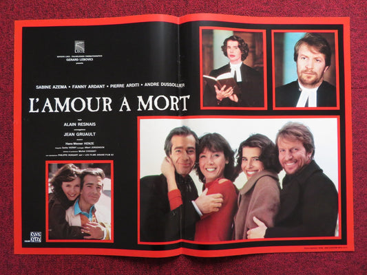 L'AMOUR A MORT - D ITALIAN FOTOBUSTA POSTER SABINE AZEMA FANNY ARDANT 1984 Rendezvous Cinema Movie posters