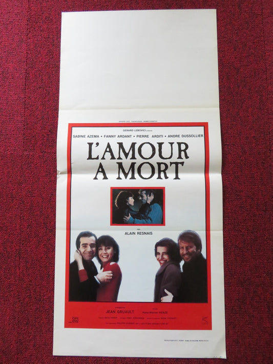 L'AMOUR A MORT ITALIAN LOCANDINA POSTER SABINE AZEMA FANNY ARDANT 1984 Rendezvous Cinema Movie posters