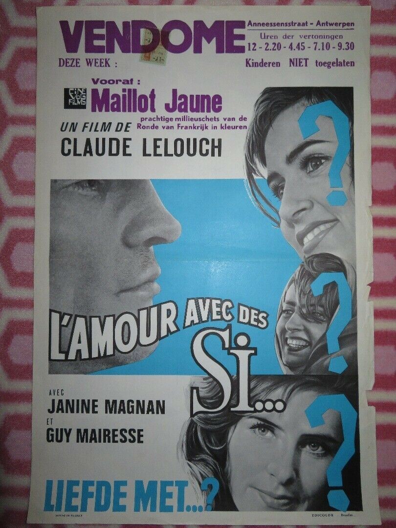 L'AMOUR AVEC DES SI / In the Affirmative BELGIUM (21.5"x 14.5") POSTER 1964 Movie posters