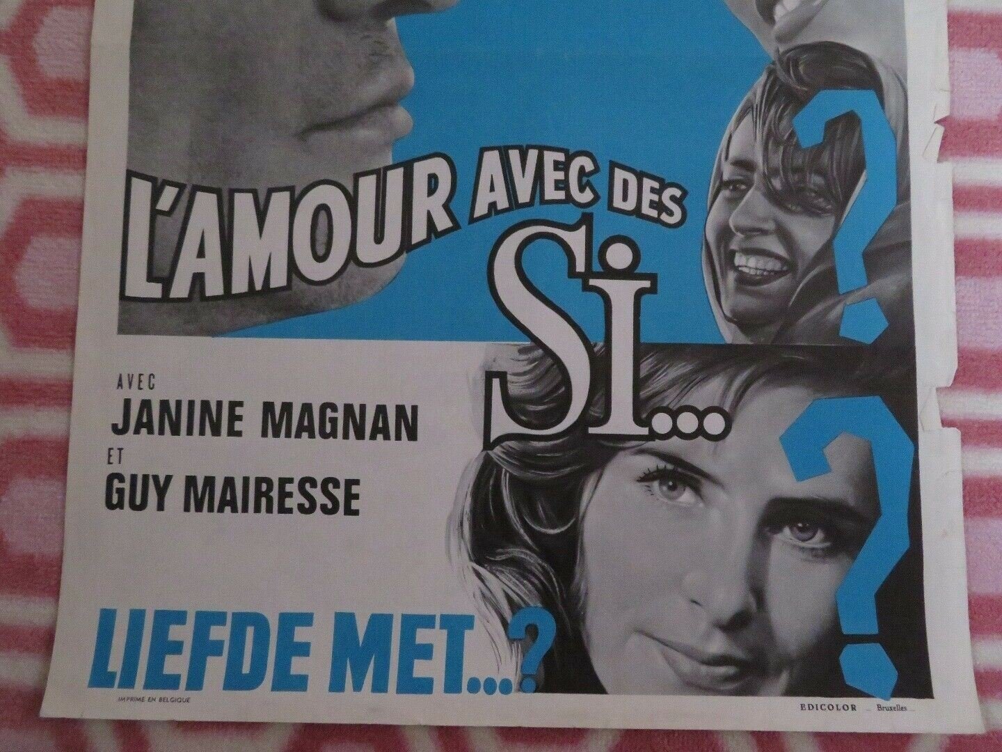 L'AMOUR AVEC DES SI / In the Affirmative BELGIUM (21.5"x 14.5") POSTER 1964 Movie posters