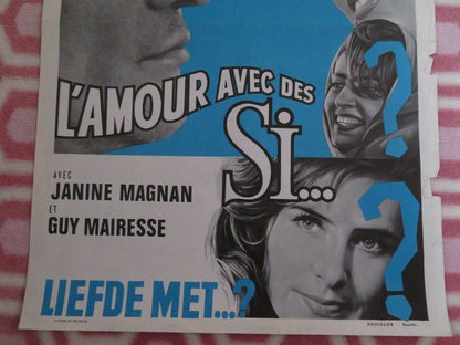 L'AMOUR AVEC DES SI / In the Affirmative BELGIUM (21.5"x 14.5") POSTER 1964 Movie posters