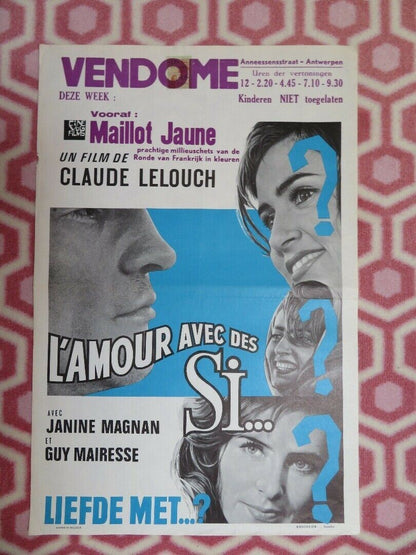 L'AMOUR AVEC DES SI../ In the Affirmative BELGIUM (21.5"x 14.5) POSTER 1964 - Rendezvous Cinema