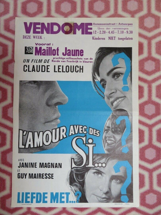 L'AMOUR AVEC DES SI../ In the Affirmative BELGIUM (21.5"x 14.5) POSTER 1964 - Rendezvous Cinema