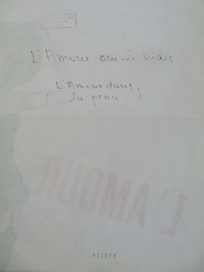 L'AMOUR OUI! MAIS / Love Life in Luxembourg FRENCH MOYENNE POSTER 1970 Movie posters