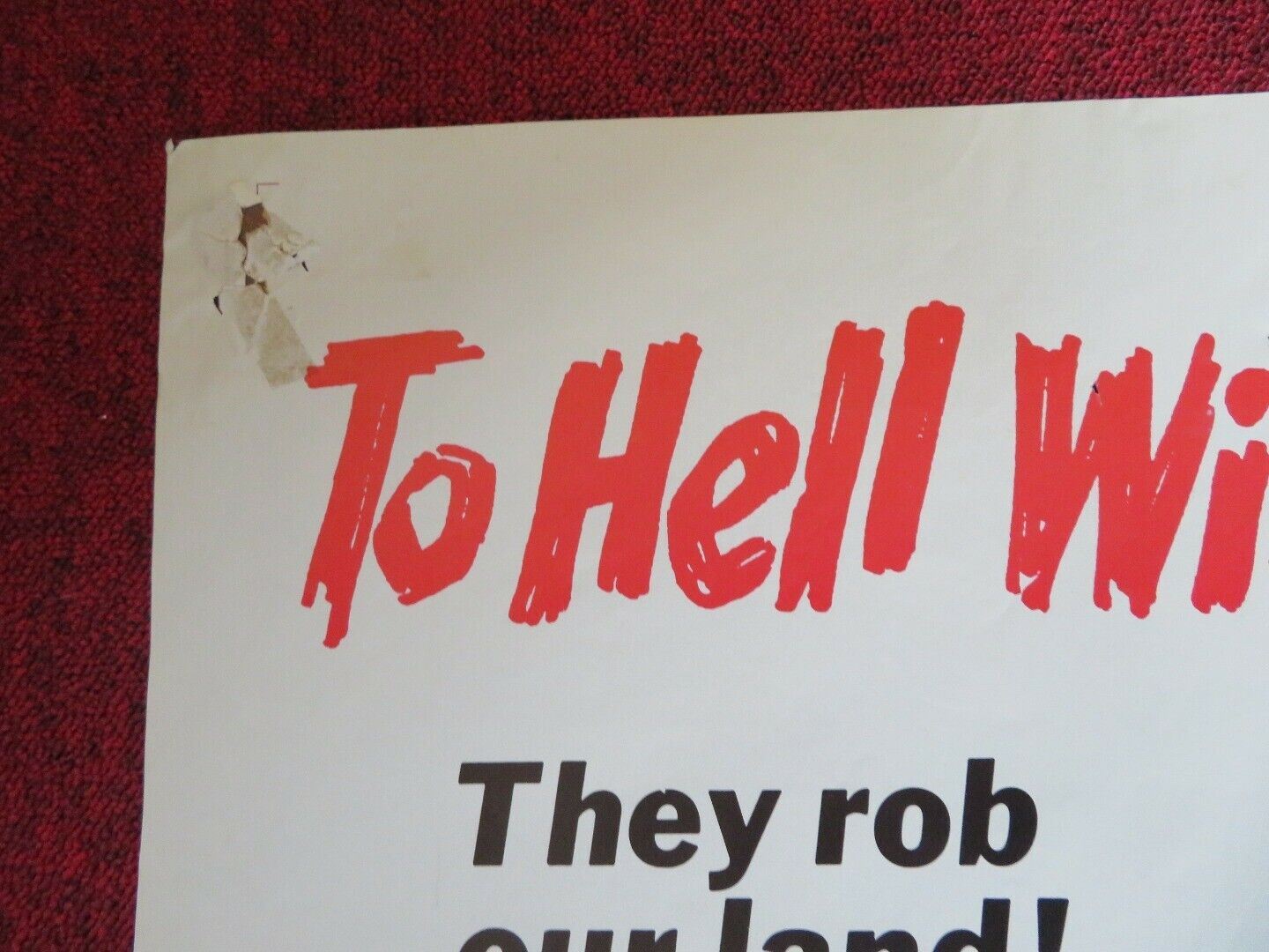 LAND RAIDERS FOLDED US ONE SHEET POSTER TELLY SAVALAS GEORGE MAHARIS 1969 Movie posters