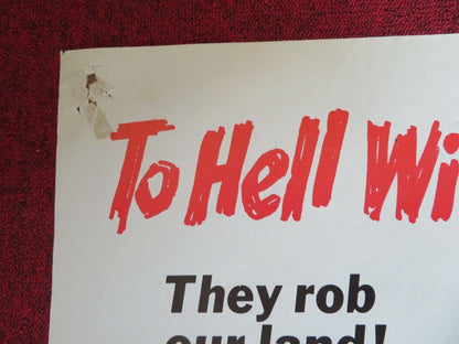 LAND RAIDERS FOLDED US ONE SHEET POSTER TELLY SAVALAS GEORGE MAHARIS 1969 Movie posters