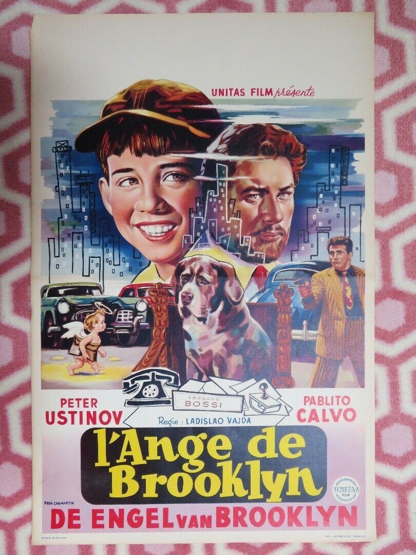 L'ANGE DE BROOKLYN/ THE MAN WHO WAGGED HIS TAIL BELGIUM (21"x 14) POSTER 1957 Movie posters
