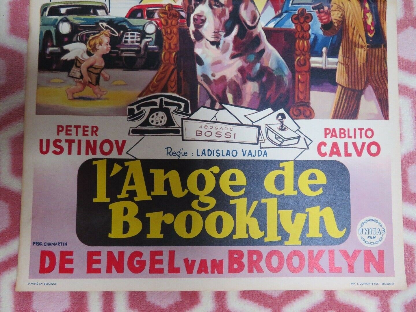 L'ANGE DE BROOKLYN/ THE MAN WHO WAGGED HIS TAIL BELGIUM (21"x 14) POSTER 1957 Movie posters