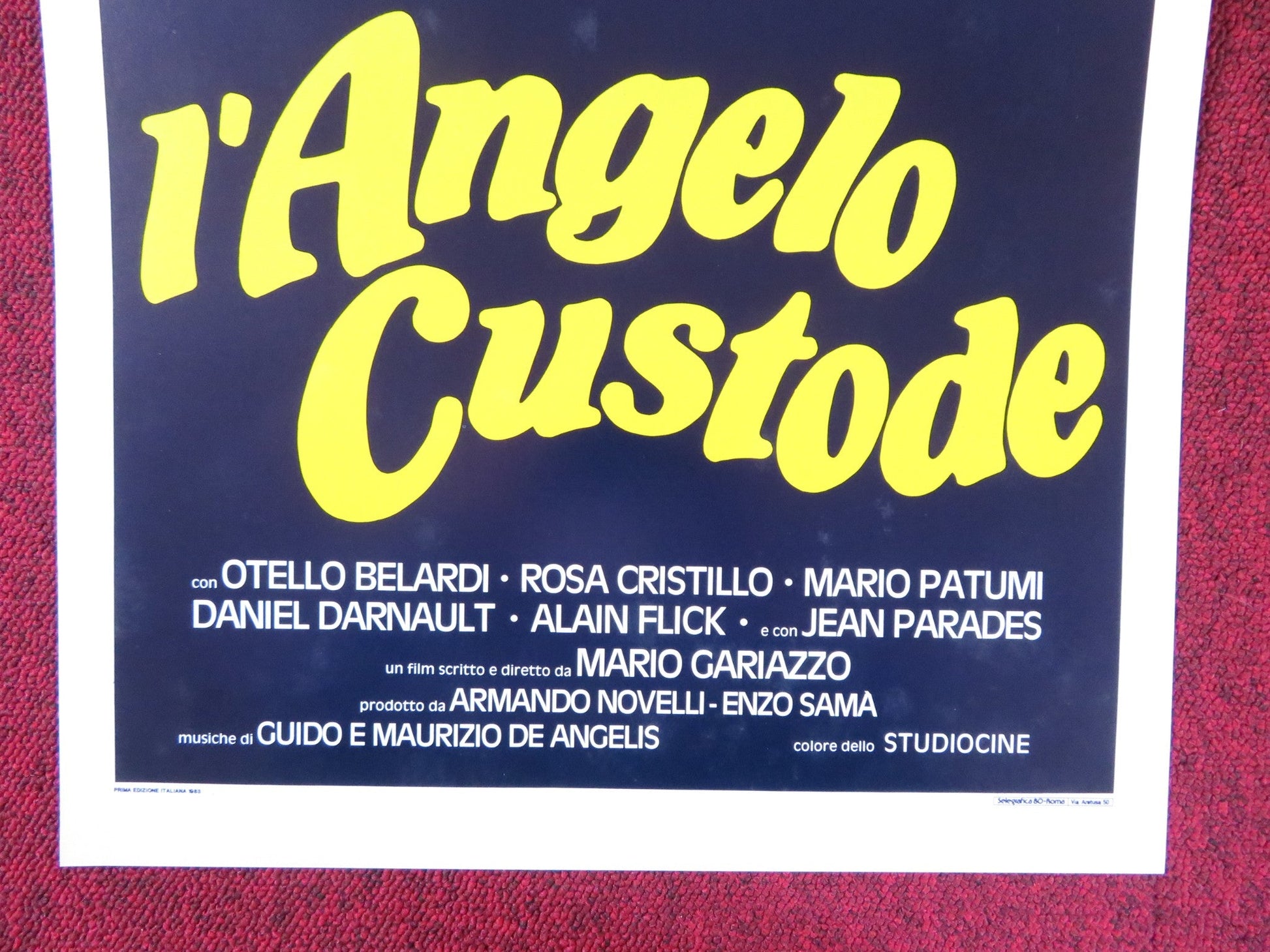 L'ANGELO CUSTODE ITALIAN LOCANDINA POSTER OTELLO BELARDI ROSA CRISTILLO 1984 Rendezvous Cinema Movie posters