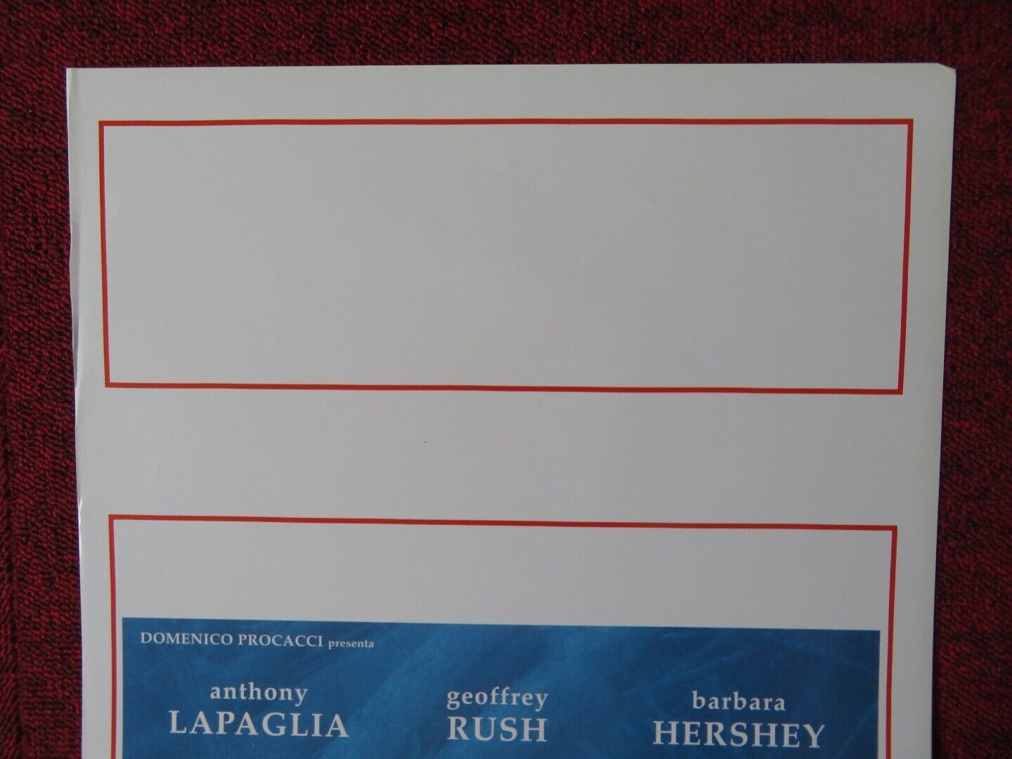 LANTANA ITALIAN LOCANDINA (27.5"x13") POSTER ANTHONY LAPAGLIA GEOFFREY RUSH '02 Movie posters