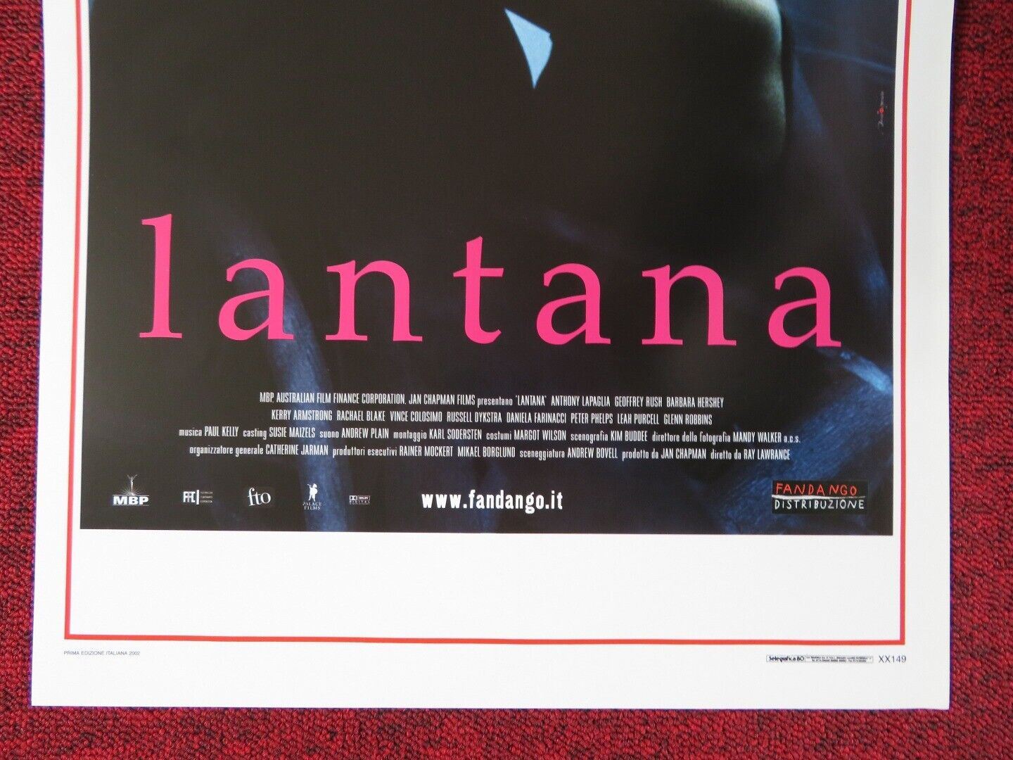 LANTANA ITALIAN LOCANDINA (27.5"x13") POSTER ANTHONY LAPAGLIA GEOFFREY RUSH '02 Movie posters