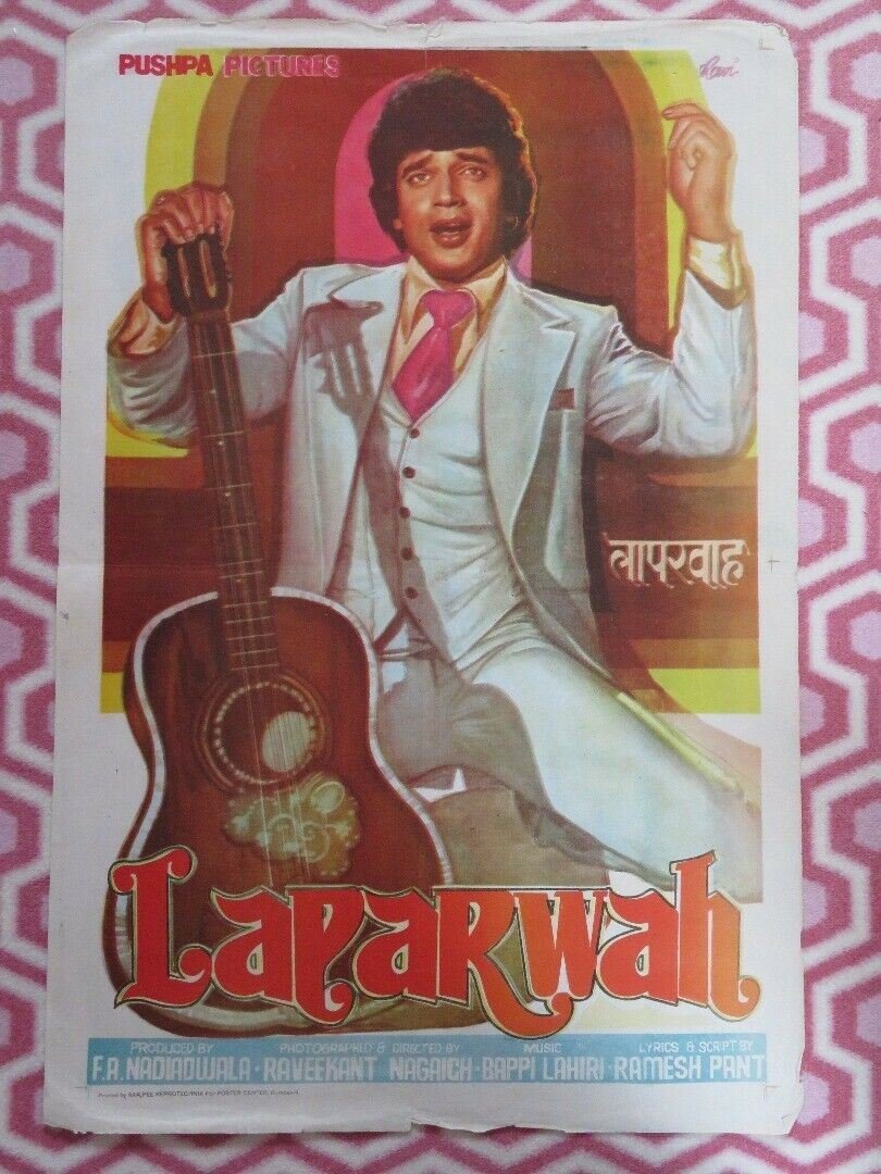 LAPARWAH INDIAN (30" x 20") POSTER ROLLED PREM BEDI BIRBAL BOLLYWOOD 1981 Movie posters