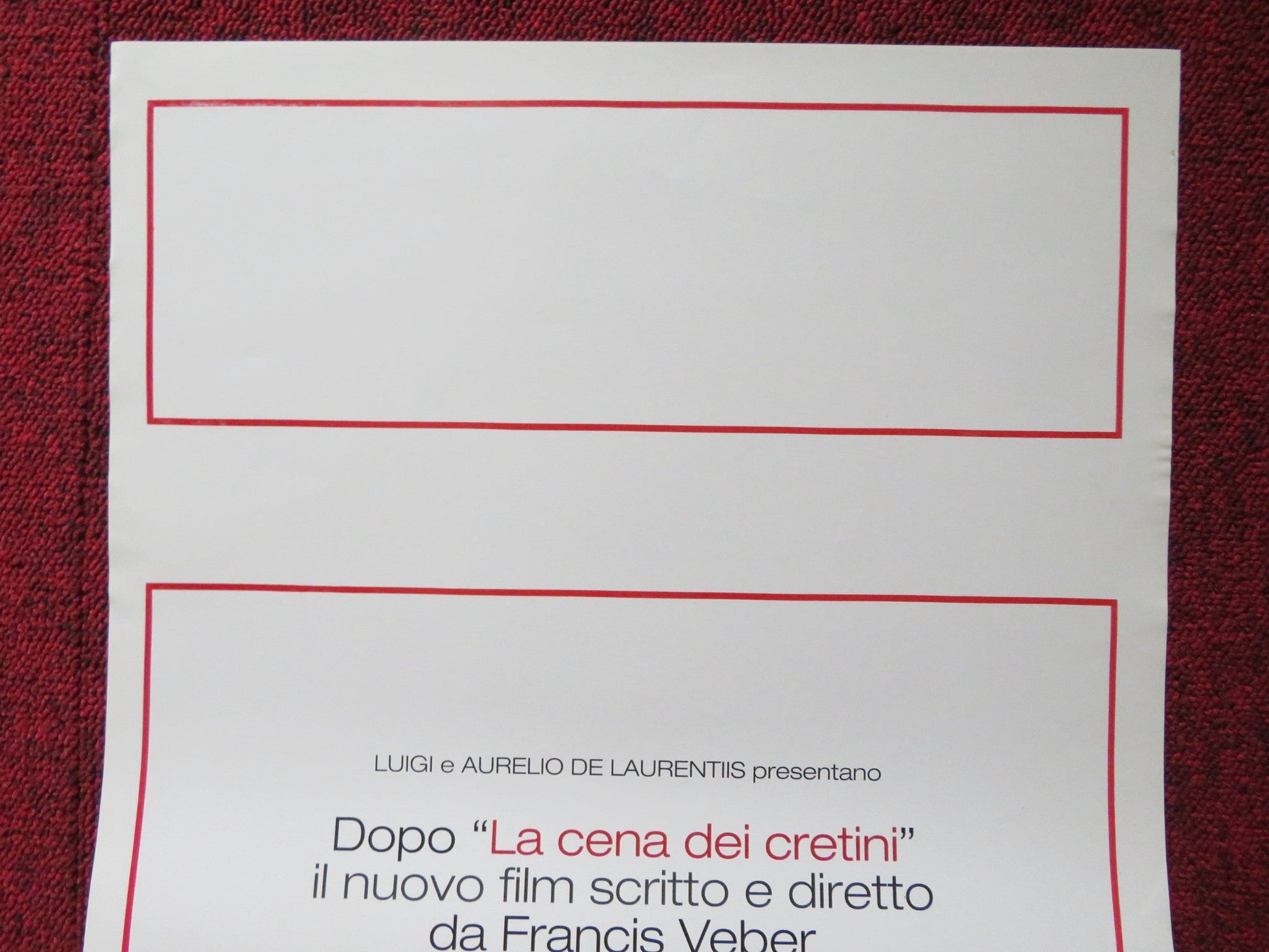 L'APPARENZA INGANNA ITALIAN LOCANDINA POSTER DANIEL AUTEUIL G. DEPARDIEU 2001 Rendezvous Cinema Movie posters