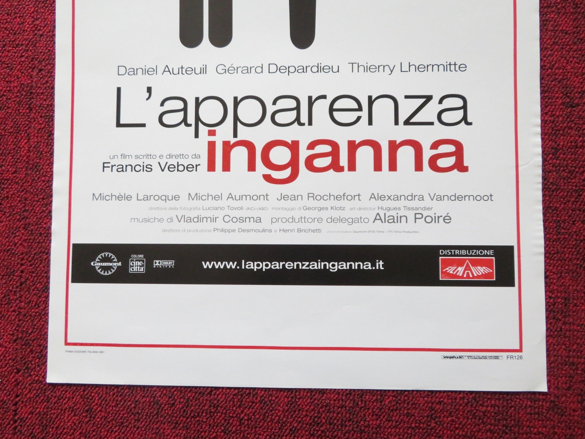 L'APPARENZA INGANNA ITALIAN LOCANDINA POSTER DANIEL AUTEUIL G. DEPARDIEU 2001 Rendezvous Cinema Movie posters