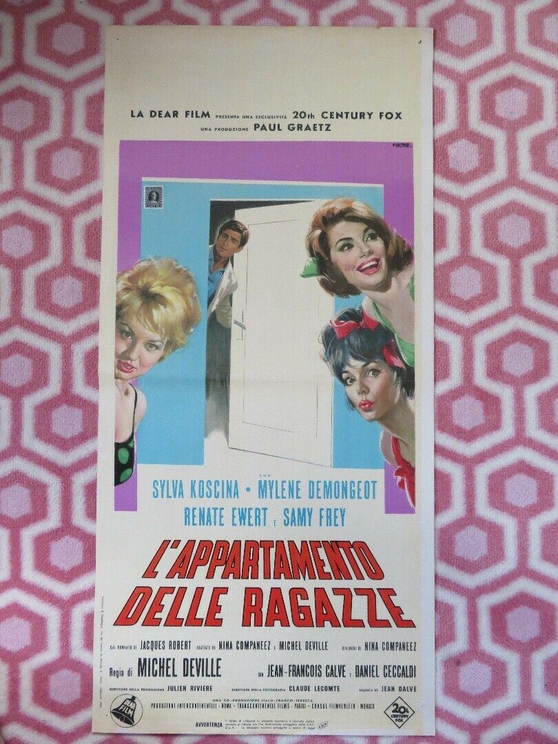 L'APPARTAMENTO DELLE RAGAZZE ITALIAN LOCANDINA (27.5"x 13") POSTER SYLVA KOSCINA Movie posters
