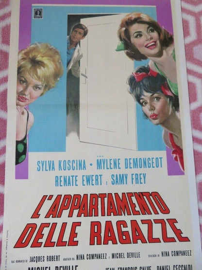 L'APPARTAMENTO DELLE RAGAZZE ITALIAN LOCANDINA (27.5"x 13") POSTER SYLVA KOSCINA Movie posters