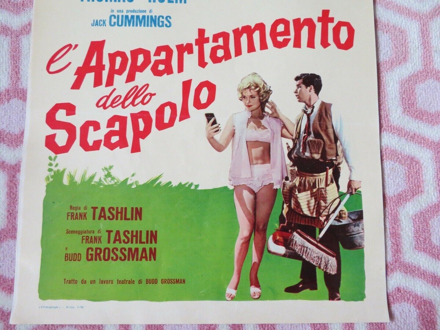 L'APPARTAMENTO DELLO SCAPOLO ITALIAN LOCANDINA (27.5"x13") POSTER T WELD '61 Movie posters