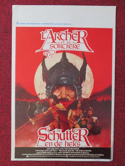 L'ARCHER ET LA SORCIERE BELGIUM (21.5"x14.5") POSTER BELINDA BAUER 1981 Movie posters