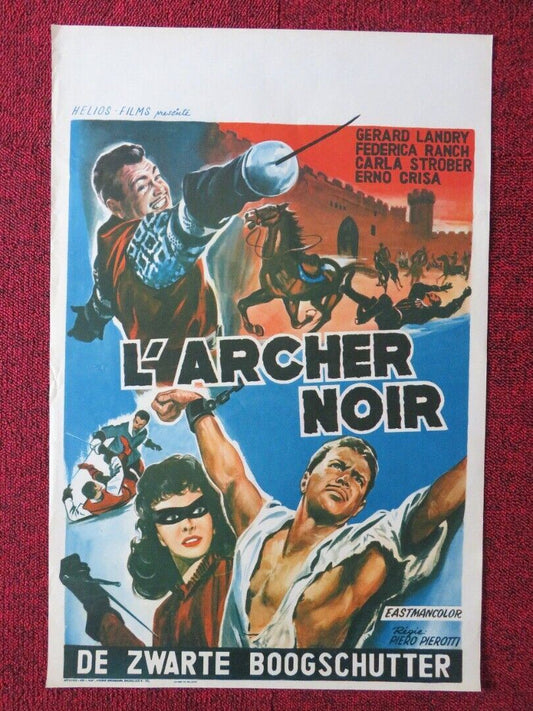 L'ARCHER NOIR / THE BLACK ARCHER BELGIUM (21"x14") POSTER GERARD LANDRY 1959 Movie posters