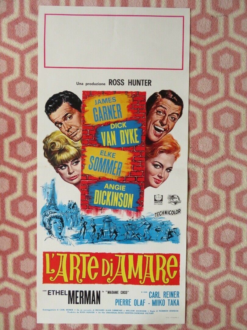 L'ARTE DI AMARE ITALIAN LOCANDINA (27.5"x13") POSTER DICK VAN DYK 1968 Movie posters